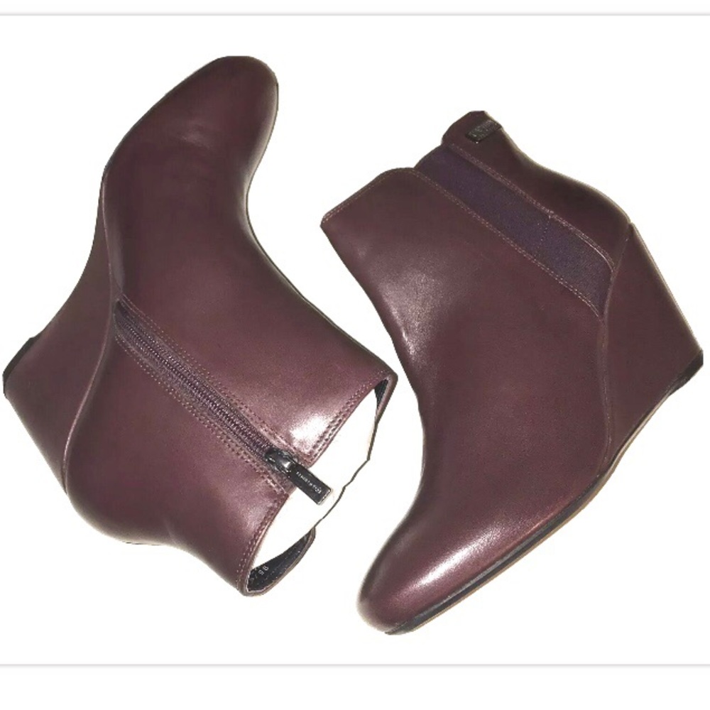 Kenneth Cole Reaction Marcy Booties Leather Zip Up